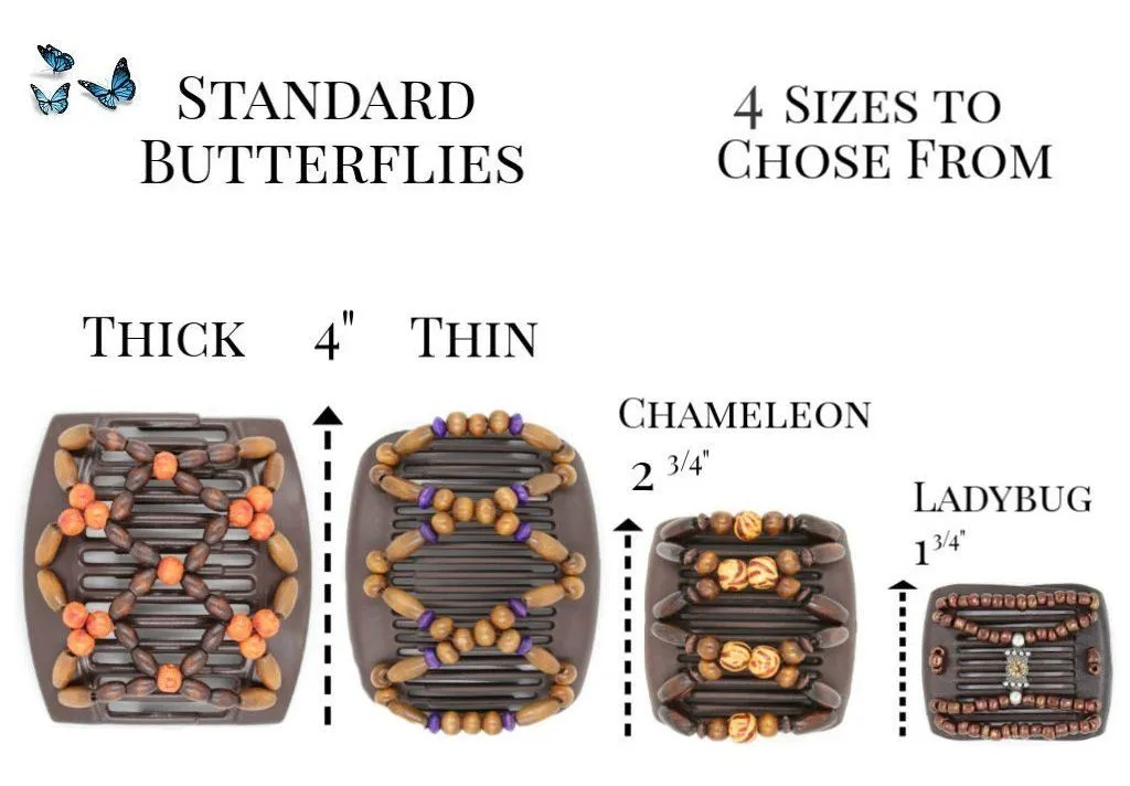 African Butterfly Hair Comb - Tripla Black 12
