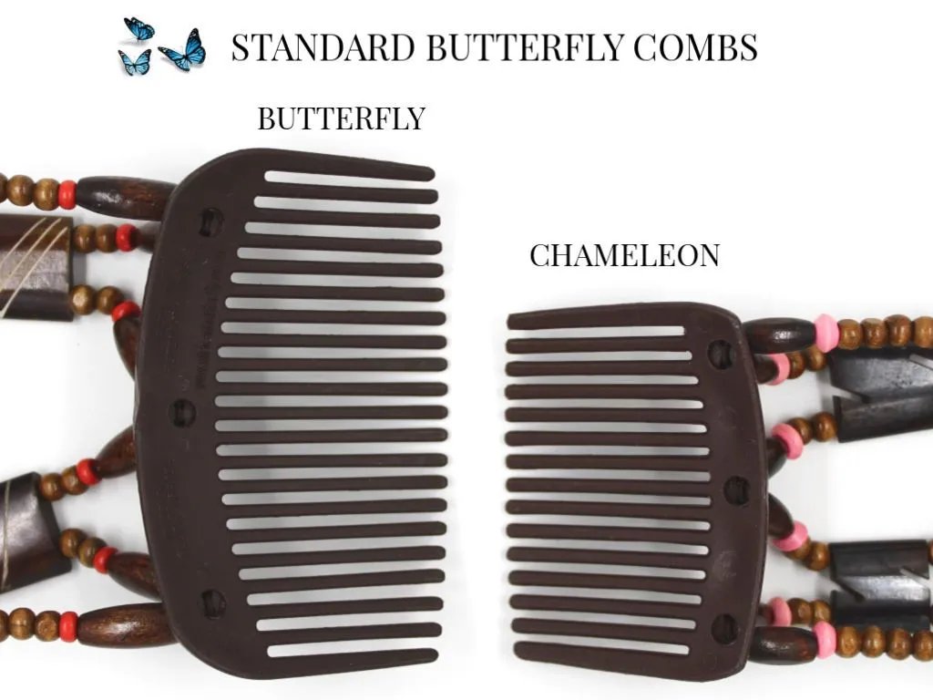 African Butterfly Hair Comb - Tripla Black 12