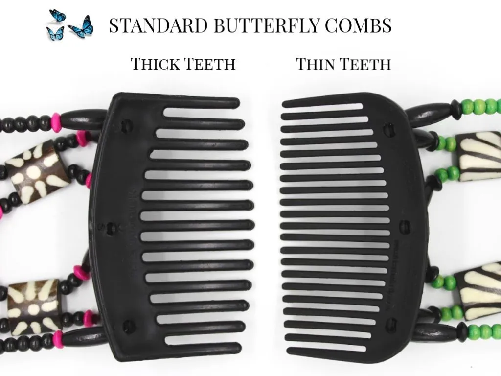African Butterfly Hair Comb - Tripla Black 12