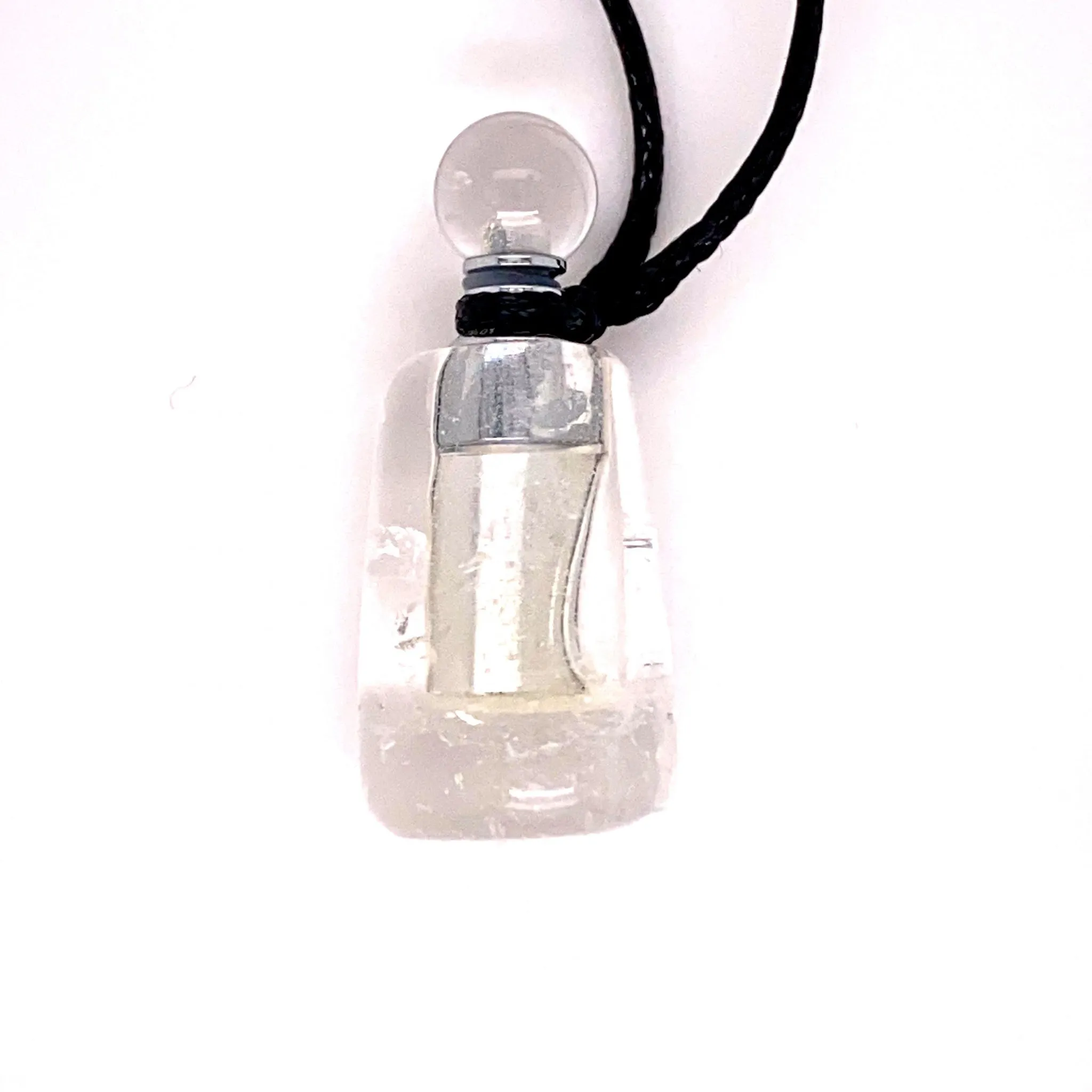 Crystal Essential Oil Jar Necklace