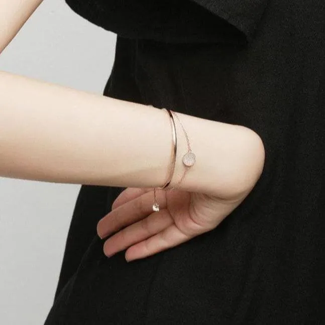 Diamond Two-in-one Link Chain & Bangle Bracelet