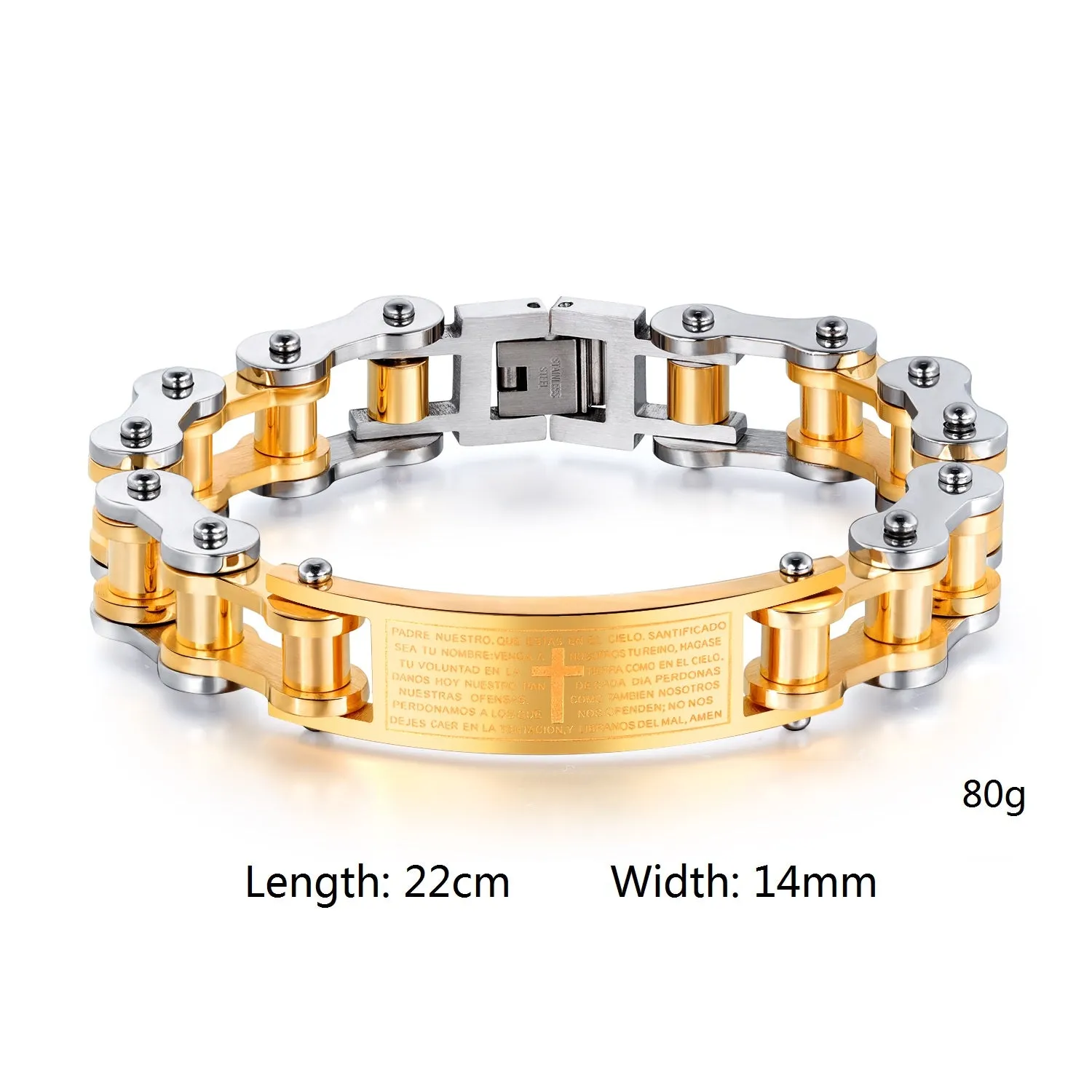 Men's Fashion Harley Bike Cross Bracelet