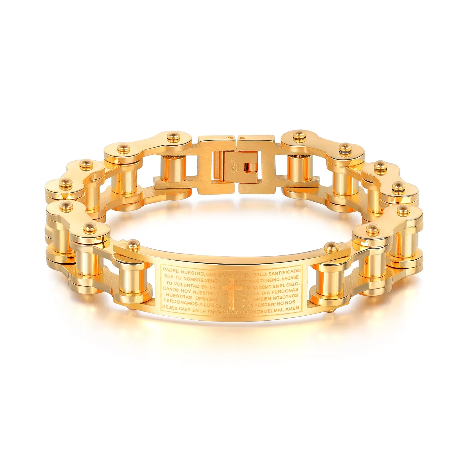 Men's Fashion Harley Bike Cross Bracelet
