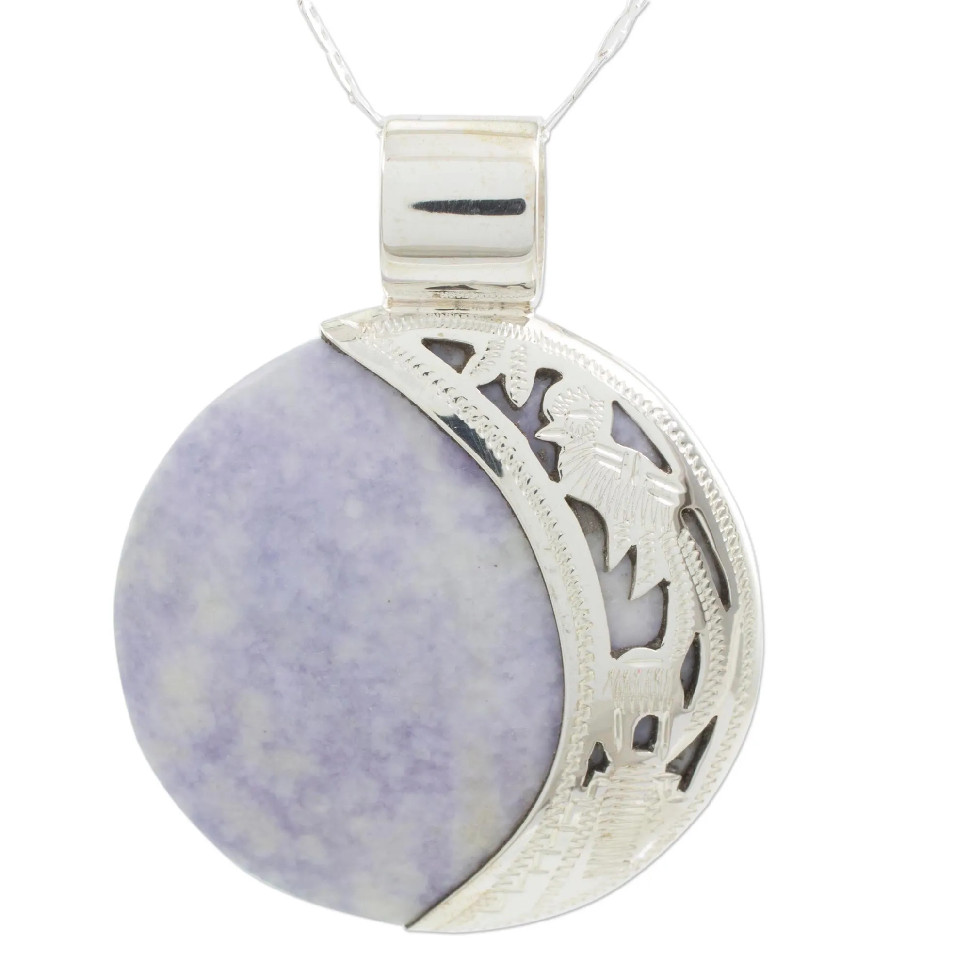 Quetzal Eclipse Sterling Silver Necklace