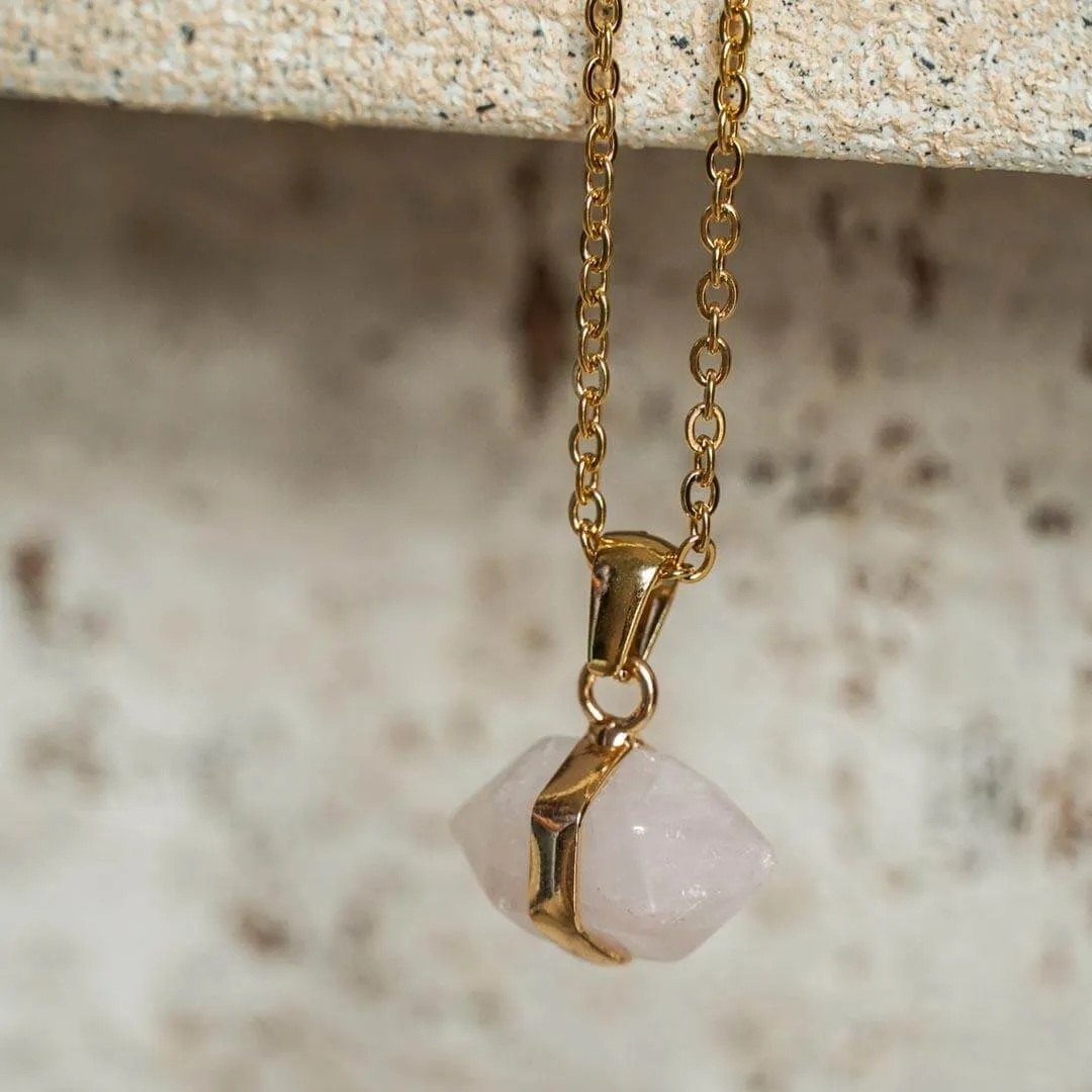 Rose Quartz pendant necklace