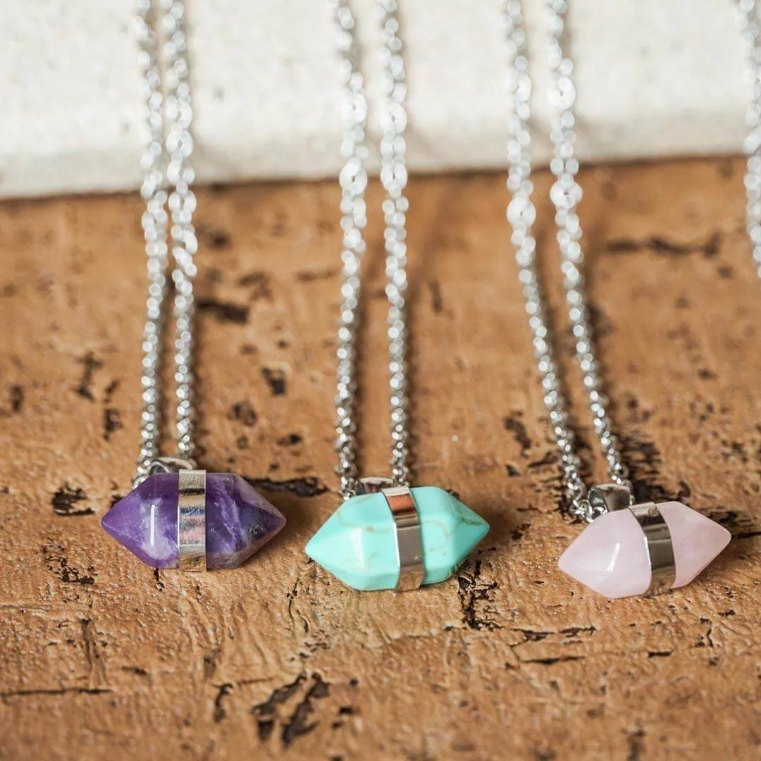 Rose Quartz pendant necklace