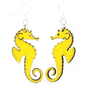 Seahorse Earrings Yellow