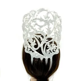 Vintage High Hair Combs Colorful Acetate Hair Accessories Faux Tortoise Shell Combs For Women