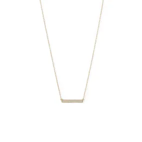 White Opal Bar Necklace