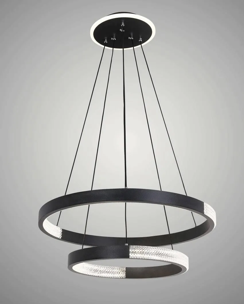 YingYang Modern Luxury Black 2 Ring LED Pendant Light
